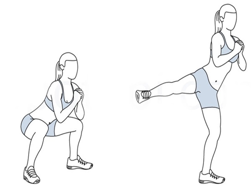 Các bài tập aerobic giảm mỡ bụng tốt để đốt calo 2 Bài tập nhảy và đá chân làm săn chắc vùng bụng và phần chân